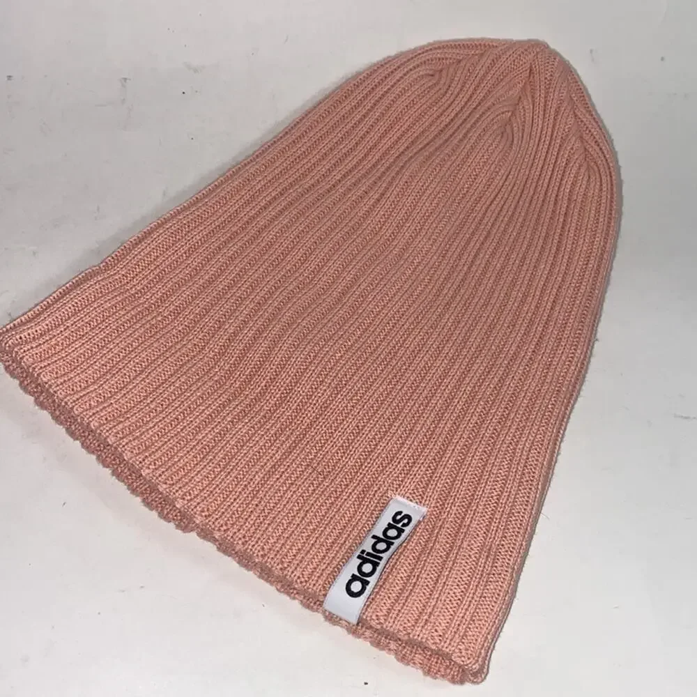 adidas pink beanie